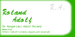 roland adolf business card